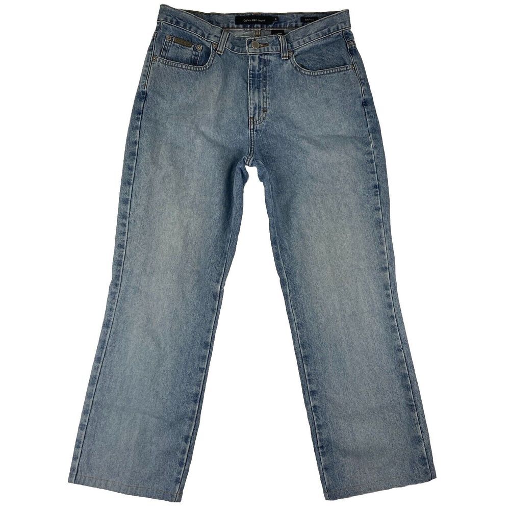 Calvin Klein Jeans Womens Bootcut Blue Denim Mid‎ Rise Jeans Size 8